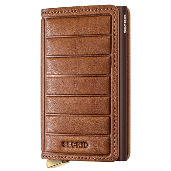 PREMIUM SLIMWALLET+ EMBOSS LINES Cognac